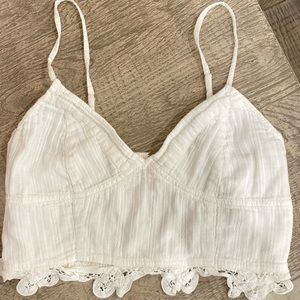 FREE PEOPLE LACE CROP TOP